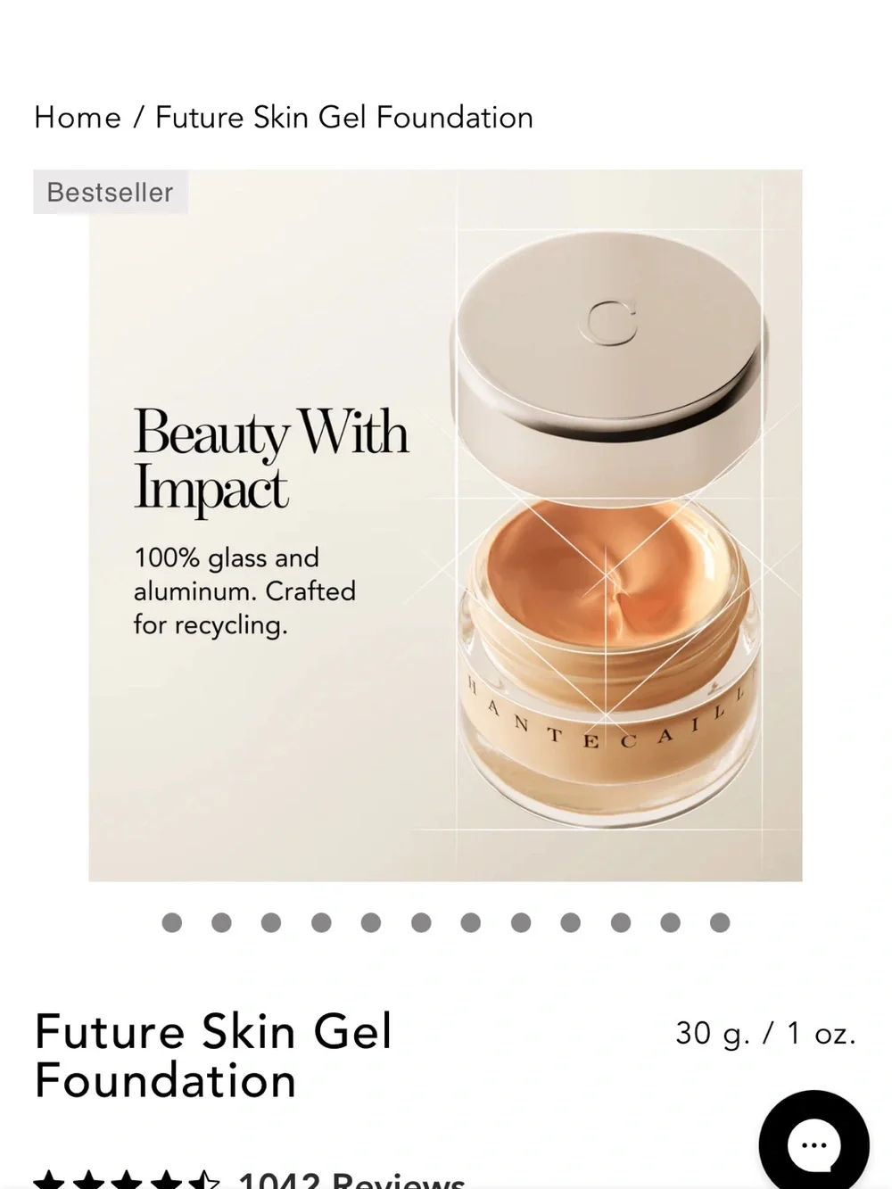 Chantecaille 2N Ivory Future skin gel foundation